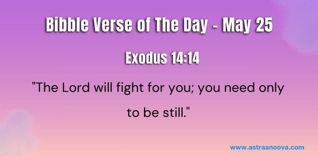 bible Verse of The Day May - Exodus 14:14