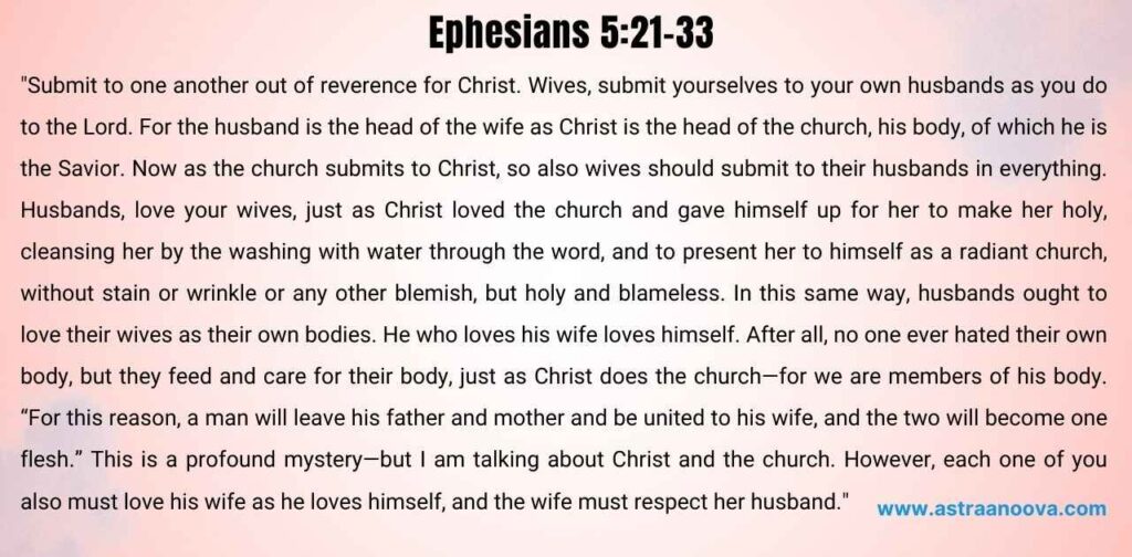 Bible Verses for Married Couples Ephesians 5:21-33