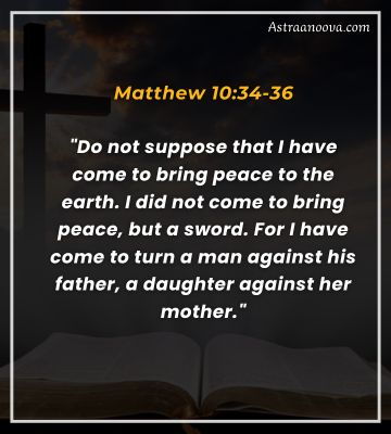 Matthew 10:34-36 weird bible verse