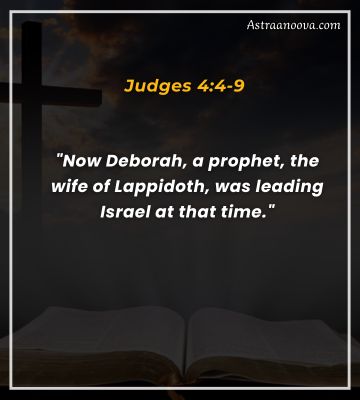 Encouraging Bible Verses for Women celebrating courageous biblical women in Judges 4:4-9 .