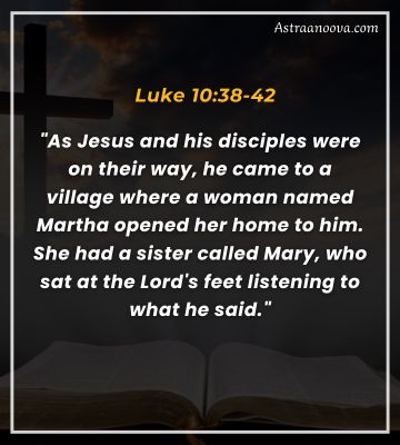 Encouraging Bible Verses for Women showing Mary and Martha’s devotion in Luke 10:38-42