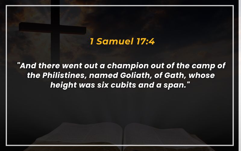 How tall was Goliath as described in 1 Samuel?