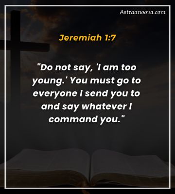 Jeremiah 1:7 Bible Verse on Youth Serving God