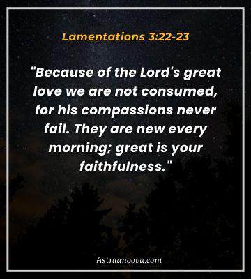 Lamentations 3:22-23 Powerful Bible Verse on True Love