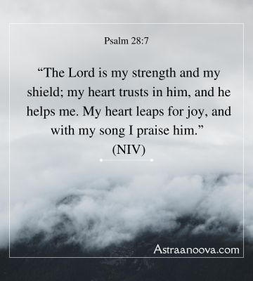 Psalm verse highlighting spiritual strength and protection