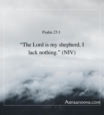 Psalm 23 verse depicting divine guidance and comfort