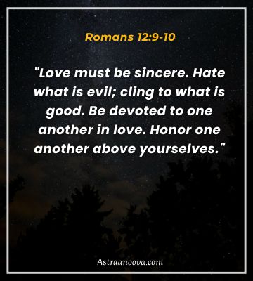 Romans 12:9-10 Powerful Bible Verse on True Love