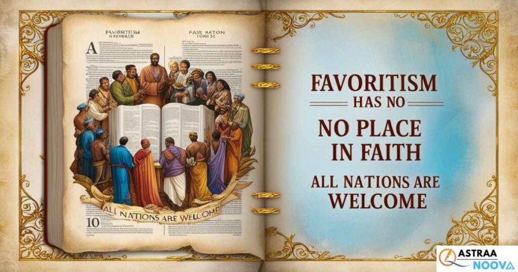 What does the Bible say about favoritism and accepting people from all nations?